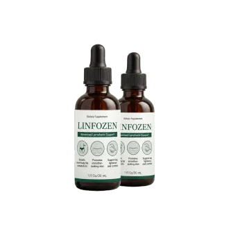 Two bottles of Linfozen Advanced Lymphatic Support